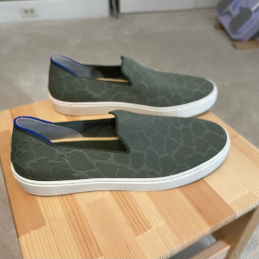 Rothy’s slip on sneaker in safari green